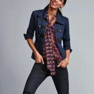 Cabi #3375 In The Band Navy Blue Marching Band Military Jacket Medium